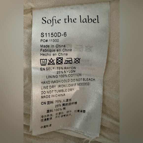 Sofie the Label A Dream is a Wish 3/4 Romance Sleeve Watercolor Asymmetric Frock - Picture 12 of 13
